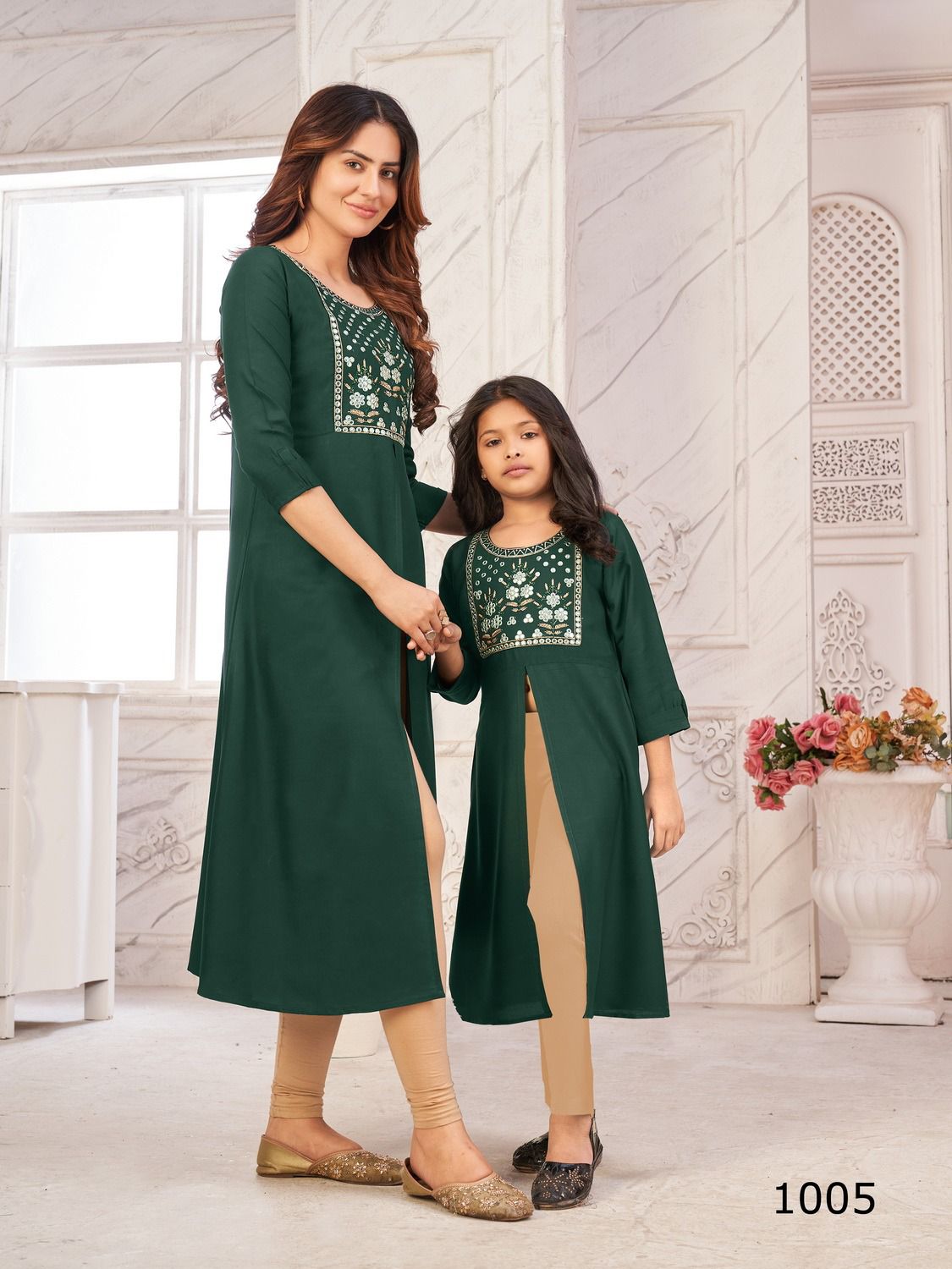 Blue Hills Emotion Mother Daughter Combo Wholesale Kurtis